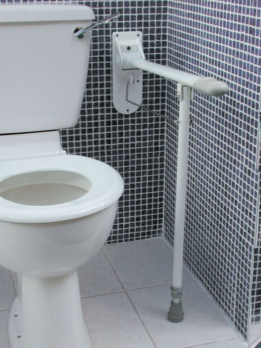 Bariatric Drop Down Rail with Supporting Leg