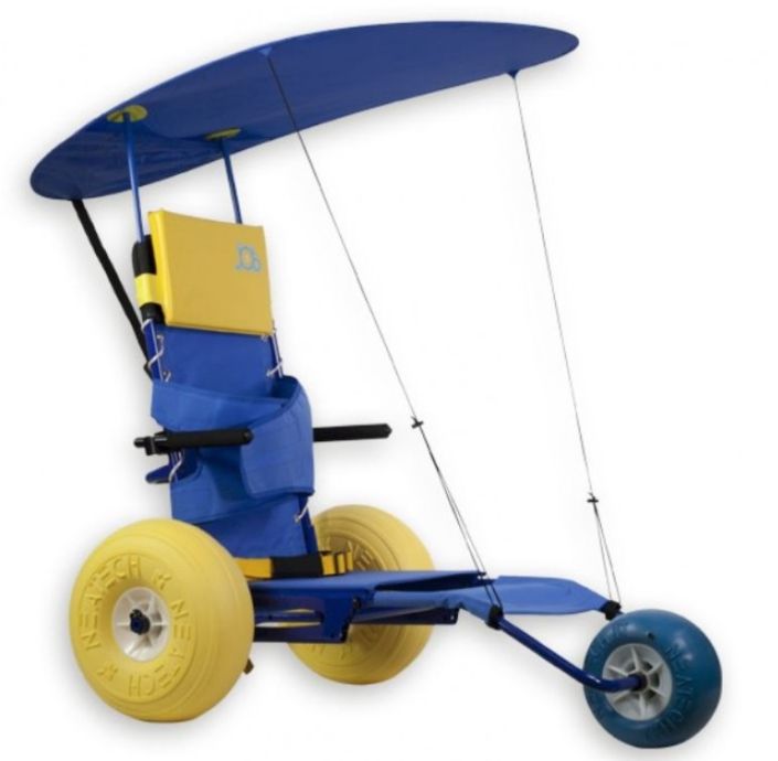JOB Beach wheelchair with optional extras fitted